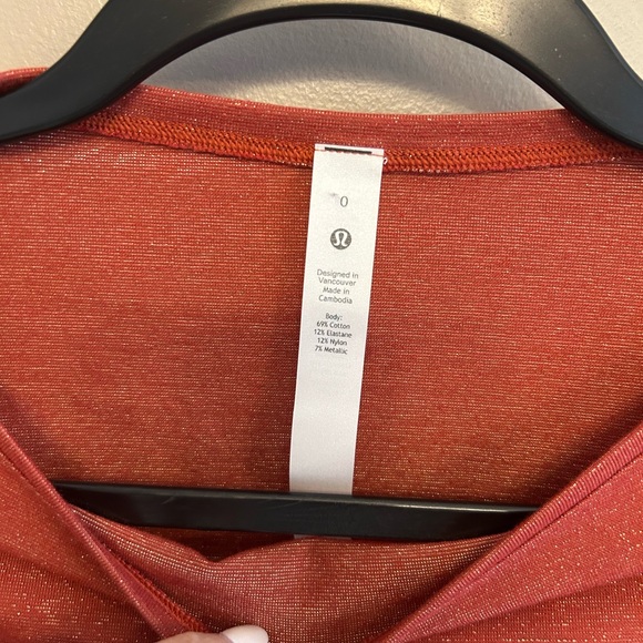 NWT Lululemon Back in Action long sleeve spark relaxed fit longer in back size 0 - Picture 5 of 15